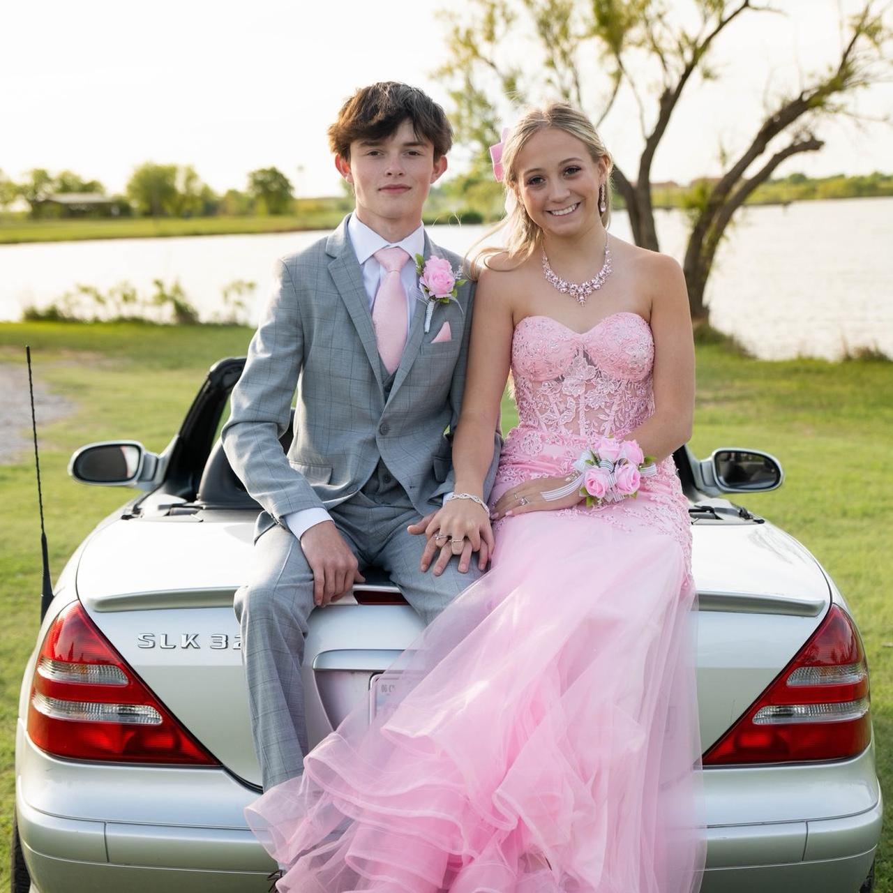 Rosa trägerloses, exquisites Meerjungfrau-Abendkleid mit Applikationen aus Tüll, lang, Ballkleid, Abendkleid gh3002