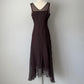 Brown Vintage Gorgeous Elegant Exquisite Floral Beading Long Chiffon Homecoming Dress Prom Dress Evening Dress Party Dress gh4124