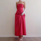 Dark Pink Rainbow Vintage Long Ball Gown Beaded Slim Princess Fantasy Satin Ball Trumpet Gown Evening Dress Party Dress gh4349