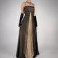 Girlhomeshops - Robe de soirée longue en satin marron à perles exquises gh5503