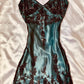 Turquoise Vintage Elegant Exquisite Floral Beading Spaghetti Strap Long Chiffon Ball Gown Evening Dress Birthday Party Dress Formal Women Prom Dress gh3931