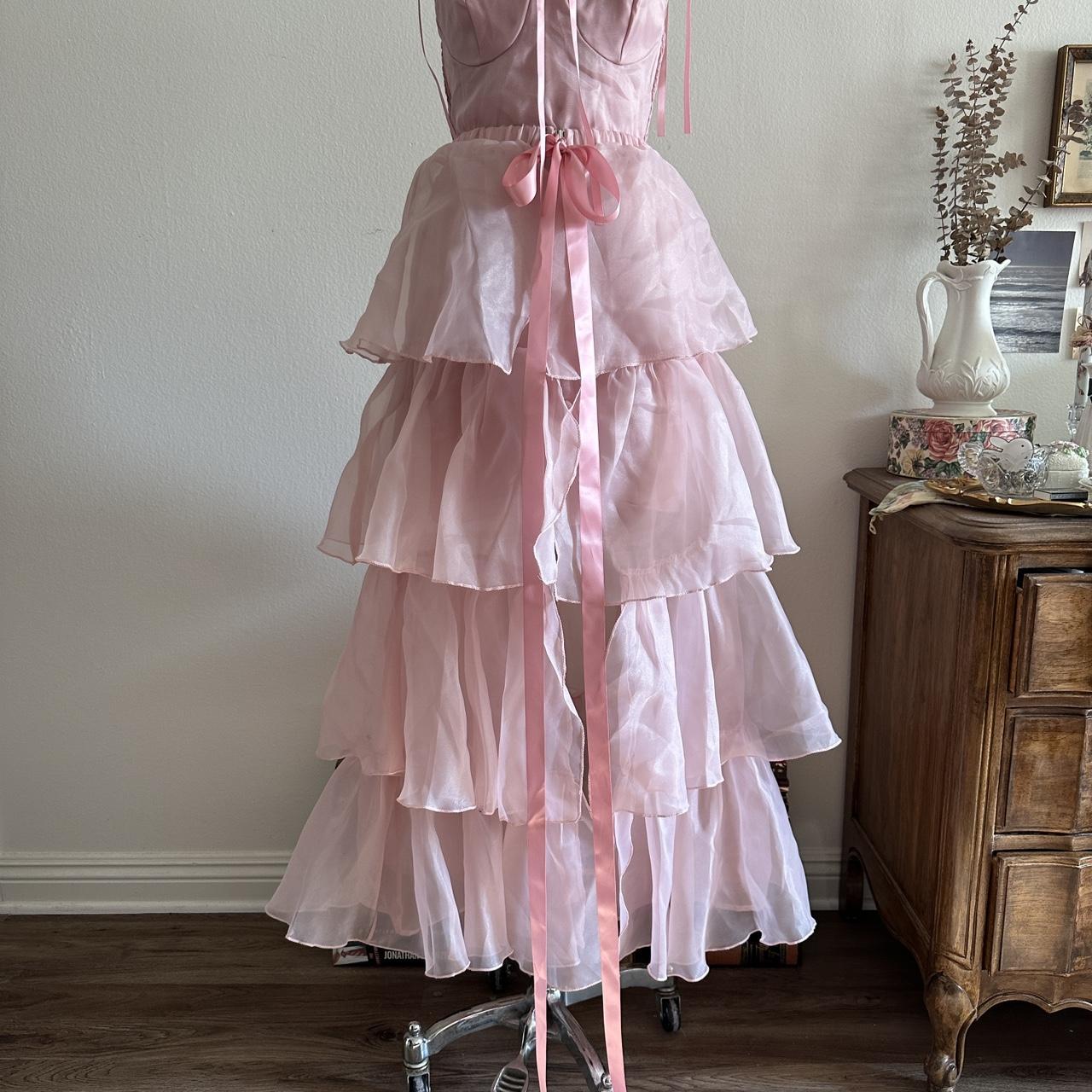 Robe rose à volants en cascade, élégante et mignonne, courte ou longue, à bretelles spaghetti, en satin et tulle, robe de bal, robe de soirée, robe de soirée, gh4178