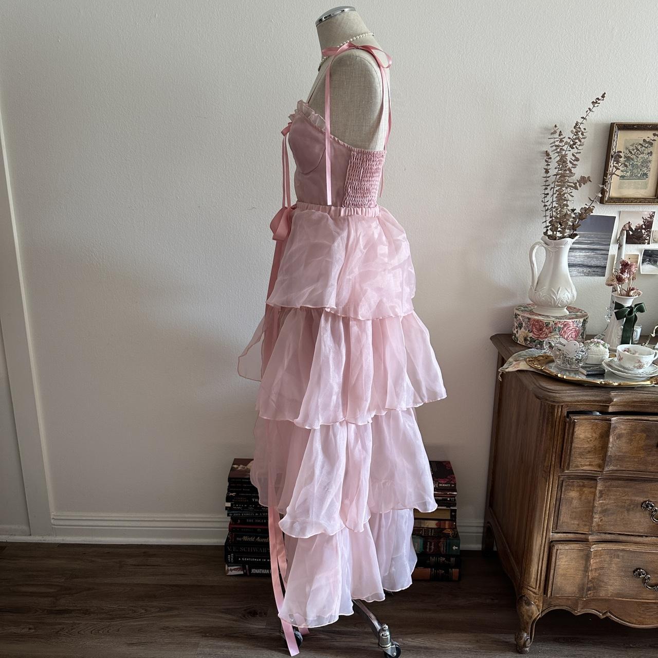 Robe rose à volants en cascade, élégante et mignonne, courte ou longue, à bretelles spaghetti, en satin et tulle, robe de bal, robe de soirée, robe de soirée, gh4178