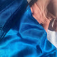 Vintage Fashion Blue Delicate Floral Beaded Ombre Spaghetti Strap Long Satin Tulle Fairy Ball Gown Square Neck Prom Dress Evening Dress Birthday Party Dress gh3957