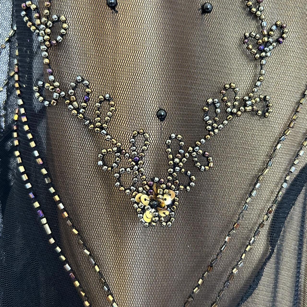 Robe de soirée longue en mousseline de soie, satin et tulle, élégante et raffinée, style vintage, marron doré, avec perles, gh3723
