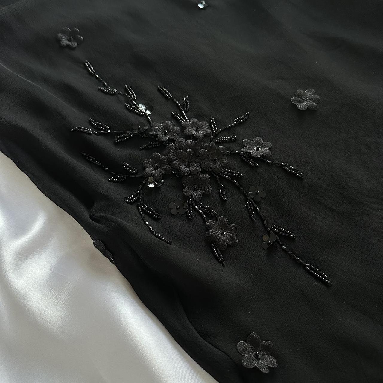 Wunderschönes, exquisites, elegantes, mit Perlen besetztes, langes Chiffon-Ballkleid mit Rüschen, Abendkleid, Partykleid gh3514