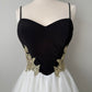 Black and White Dress Vintage Elegant Exquisite Beaded Short Women's Chiffon Puffy Flare Dress Cocktail Dress Homecoming Dress Prom Dress Evening Dress Party Dress gh4125