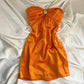 Orange Vintage Rose Elegant short Birthday Dress Party Dress Homecoming Dress Cocktail Dress  gh4670