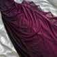 Charmantes tiefviolettes glänzendes, modisches, elegantes Trägerkleid aus langem Chiffon, Abendkleid, Partykleid gh3593