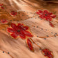 Robe de soirée longue élégante en mousseline de soie à col licou et perles florales orange et jaune gh3284