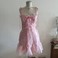Robe rose à volants en cascade, élégante et mignonne, courte ou longue, à bretelles spaghetti, en satin et tulle, robe de bal, robe de soirée, robe de soirée, gh4178