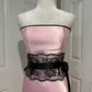 Rosa/Grün Spitze Langes Satin Ballkleid Abendkleid Abschlusskleid gh4566