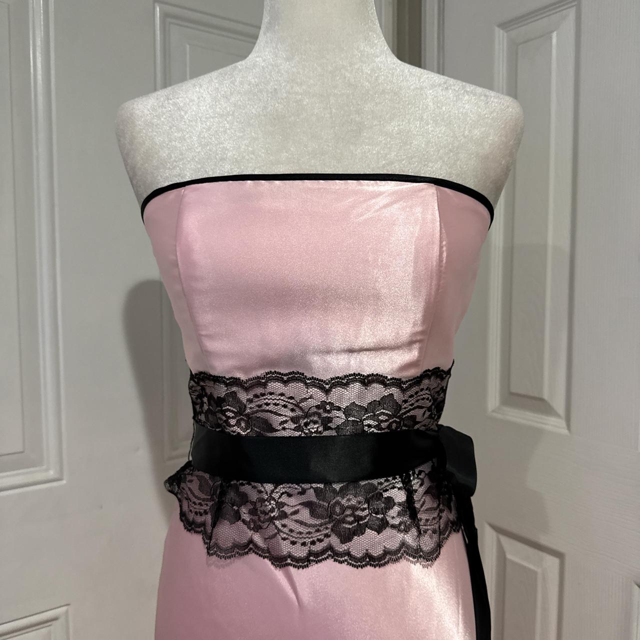 Rosa/Grün Spitze Langes Satin Ballkleid Abendkleid Abschlusskleid gh4566