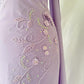 Lila mode edel ziemlich exquisite perlen lange chiffon rüschen ballkleid abendkleid partykleid gh3547