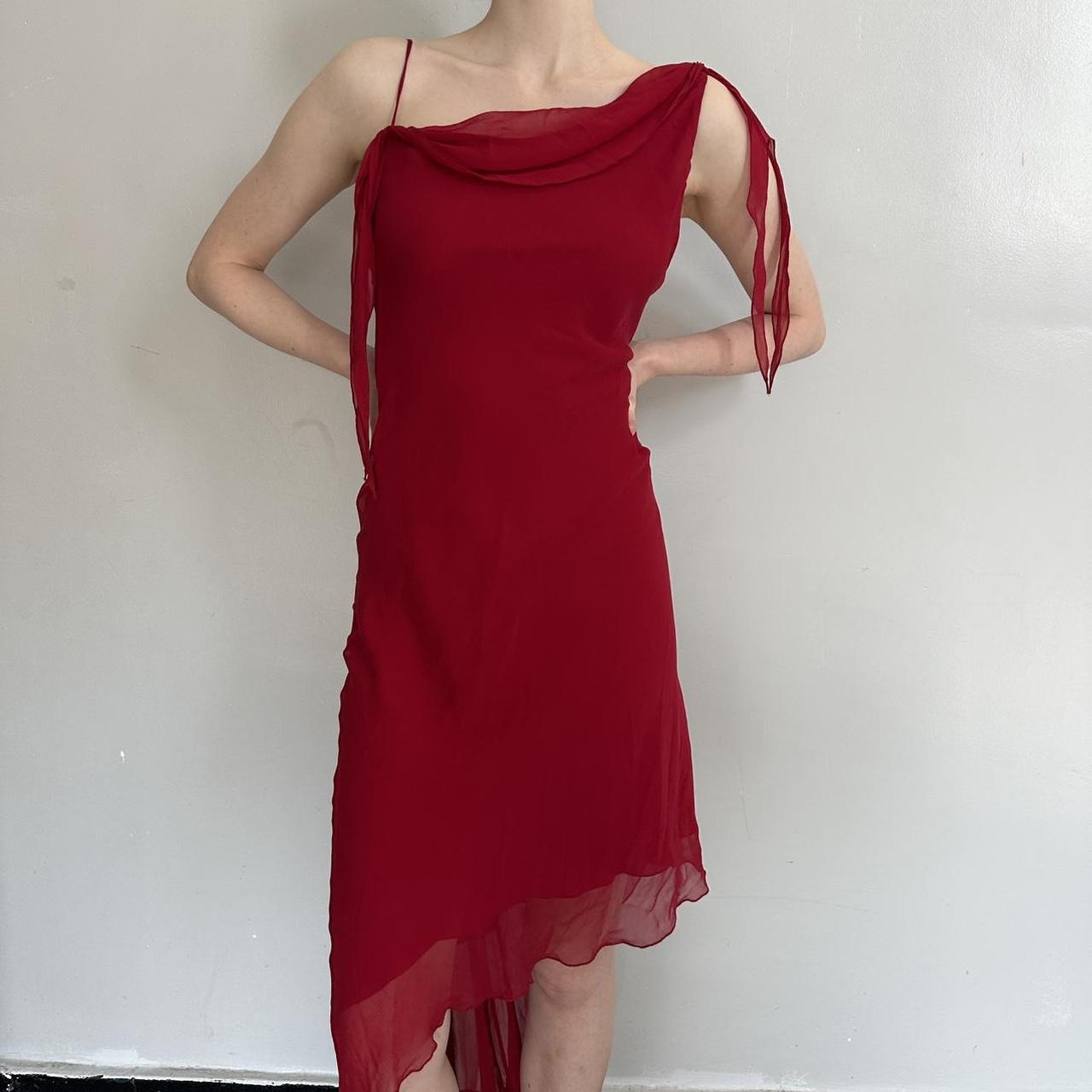 Robe de soirée longue en mousseline de soie rouge élégante et tendance, robe de bal formelle, robe de soirée gh4904