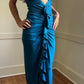 girlhomeshops - NEUES ELEGANTES UND SCHlichtes dunkelblaues Modekleid Gh6331