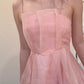 Pink Sweet Elegant Cute Short Spaghetti Straps Satin Tulle Homecoming Dress Prom Dress Evening Dress Party Dress gh4177