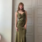 Olivgrün Vintage Mode Elegant Perlenbesetzt Figurbetontes Langes Ballkleid Abendkleid Partykleid gh3459