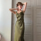 Olivgrün Vintage Mode Elegant Perlenbesetzt Figurbetontes Langes Ballkleid Abendkleid Partykleid gh3459
