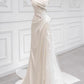 Girlhomeshops-White satin floral lace off-the-shoulder long floor-length wedding dress prom dress gh5393