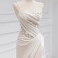Girlhomeshops-White satin floral lace off-the-shoulder long floor-length wedding dress prom dress gh5393