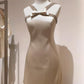 Girlhomeshops - Robe courte trapèze en satin ivoire, jolie robe d'anniversaire, robe de bal, gh5573