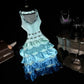 Blue Beaded Gorgeous Homecoming Dress Short Tulle Ball Gown Evening Dress gh4427