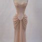 Rosa Vintage elegante Perlen A-Linie Spitze Ballkleid Abendkleid gh2926