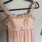 Pink Sweet Elegant Cute Lace Strap Ruffle A-Line Long  chiffon prom dress Evening Dress gh2937