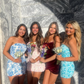 Blaues, florales, elegantes, süßes, kurzes, figurbetontes Homecoming-Kleid, Ballkleid, Partykleid, gh2866