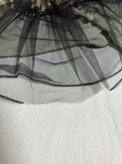 Superbe robe de soirée longue en satin et tulle perlé style vintage ombré gh3429