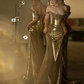 Robe de soirée élégante et exquise en paillettes et perles, style sirène, magnifique, dorée, à la mode, gh3422