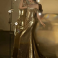 Robe de soirée élégante et exquise en paillettes et perles, style sirène, magnifique, dorée, à la mode, gh3422