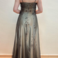 Brown Elegant Fashion Exquisite Spaghetti Strap Long Tulle Ball Gown Evening Dress Party Dress Prom Dress gh3590