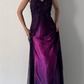 Lila Elegante Mode Exquisite Strap Lange Tüll Ballkleid Abendkleid Partykleid Ballkleid gh3589