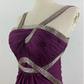 Purple Charming Simple Fashion Ruffle Elegant Strap Long Chiffon Tulle Ball Gown Evening Dress Party Dress Prom Dress Bridesmaid Dress gh3622