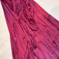 Robe de soirée longue en satin à volants, élégante et élégante, avec bretelles perlées, style féerique, violette, pour fête d'anniversaire, bal, gh3759