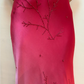 Robe de soirée longue en satin rose, élégante et tendance, avec perles exquises et bretelles spaghetti, robe de bal, robe de fête d'anniversaire, robe de bal, gh3760