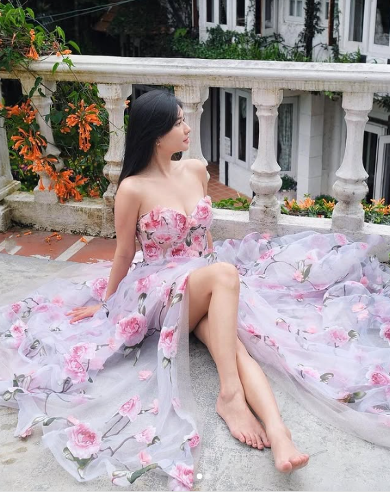 Robe de soirée longue en mousseline de soie, élégante et florale, rose, à la mode, pour invité de mariage, robe de bal, gh3770