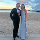 Hellblaues, schlichtes, elegantes, langes Satin-Ballkleid, Abendkleid, Partykleid für Hochzeitsgäste, gh3631
