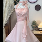 Rosa Süßes Elegantes Kurzes Chiffon Homecoming Kleid Ballkleid Abendkleid Partykleid gh4155