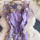 Palace style beautiful heavy work three-dimensional flower embroidery embroidery seaside holiday dress morning robe female bride high-end 11286