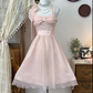 Rosa Kurzes Chiffon Homecoming Kleid Partykleid Ballkleid gh4702
