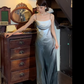 Black and white fashion gradient simple cut design long satin elegant ball gown evening dress wedding guest party dress gh4730