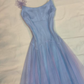 Purple Blue Fairy Short/Mid-Length Chiffon Homecoming Dress Birthday Party Dress gh4744