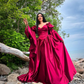 Fuchsia Vintage Elegant Sweetheart Neck Long Satin Floor Length Prom Dress Evening Dress Party Dress gh4080