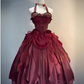 Robe de soirée courte en tulle bordeaux, jolie et mignonne, robe de bal, robe d'anniversaire, gh4909
