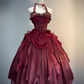Robe de soirée courte en tulle bordeaux, jolie et mignonne, robe de bal, robe d'anniversaire, gh4909