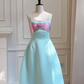 Girlhomeshops - Grünes süßes kurzes Satin-Heimkehrkleid, Geburtstagspartykleid, gh5100
