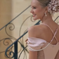 Pink vintage pearl beading long satin formal Prom dress evening dress party dress bridesmaid dresses gh4899